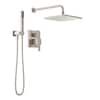 Delta Modern 1-Spray Raincan Wall Mount Fixed and Handheld Shower Head ...