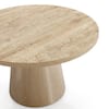Furniture of America Leander 29 in. Oak Round Wood Coffee Table with Cone-Shaped Pedestal Base IDF-4222NT-C