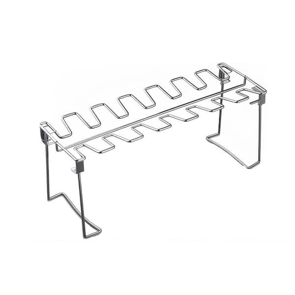 2-Piece Stainless Steel Chicken Leg Rack Cookware Set for Grill Holds 14 Drumsticks Upright for Even Cooking BBQ Set