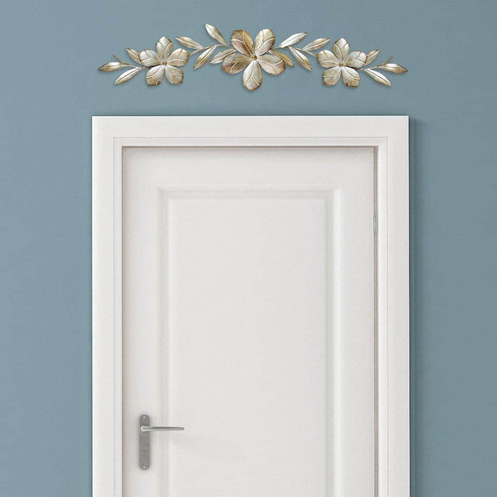 Champagne Foil Handcrafted Metal Flower Wall Decor