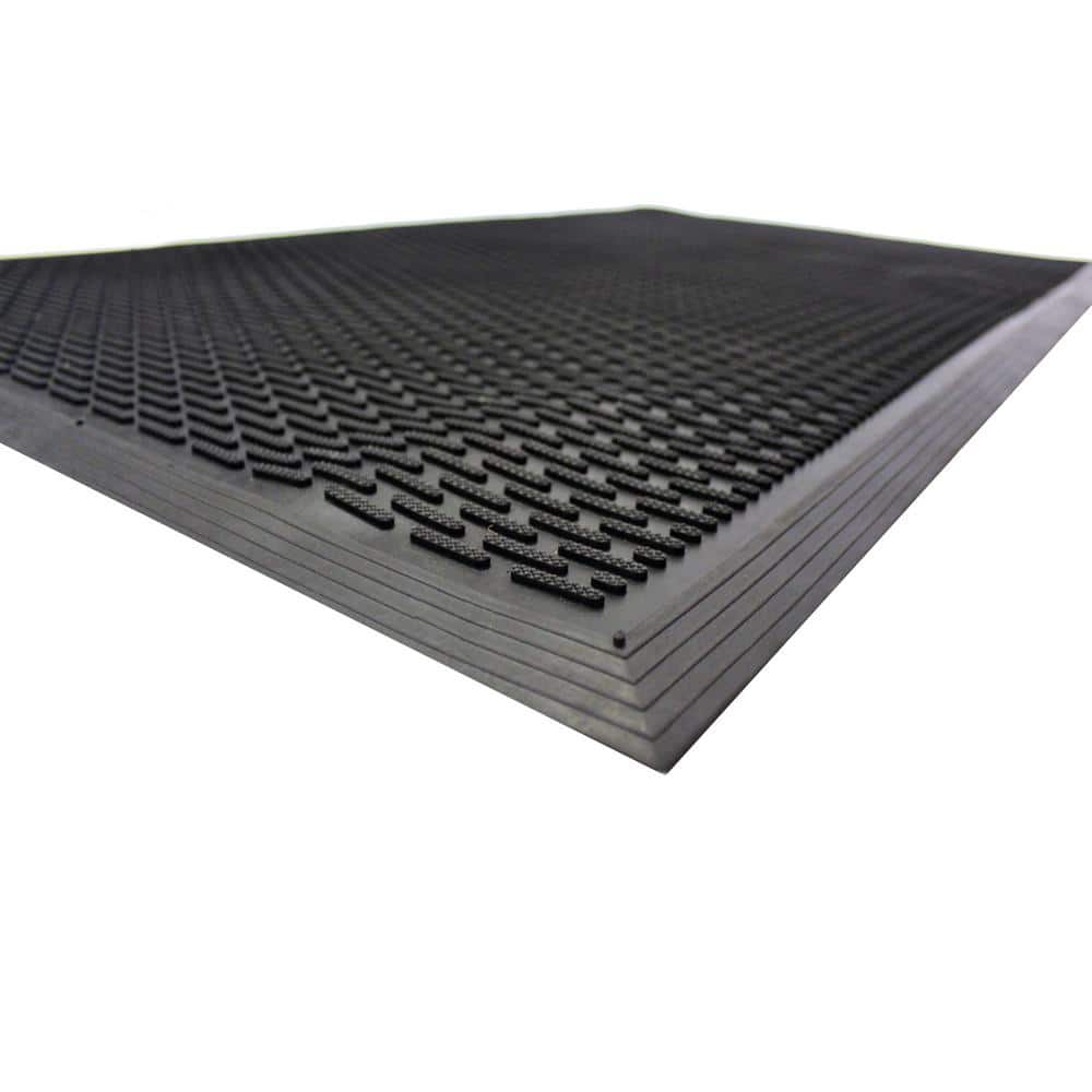 Envelor Black 3x5 Rubber Non-Slip Entrance Mat