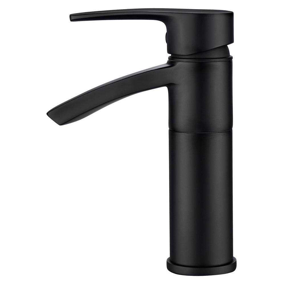 Ariana 7" Matte Black Swivel Spout Single-Hole Bathroom Faucet