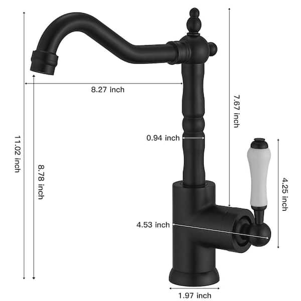 BWE Traditional Classic Single Handle Standard Kitchen Faucet