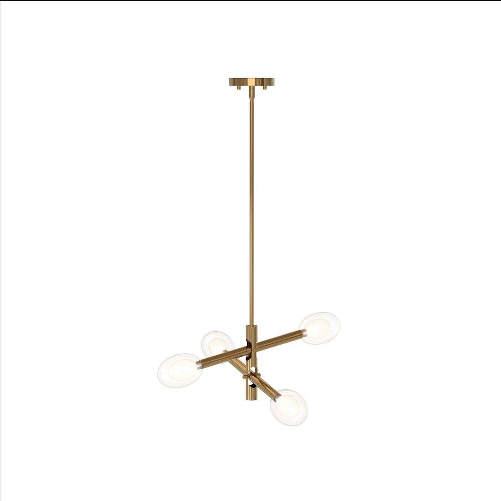 Lium 20 Inch 4-Light 5-Watt Brass-colored Swing arm Chandelier, For Island Counters or Dining Rooms, No Bulbs Included price history on PriceWatchPro