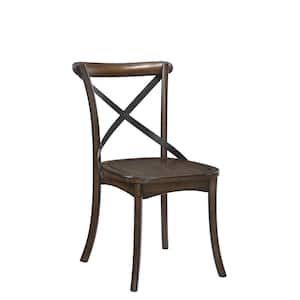 Kaelyn Dark Oak & Black Side Chair Set of 2