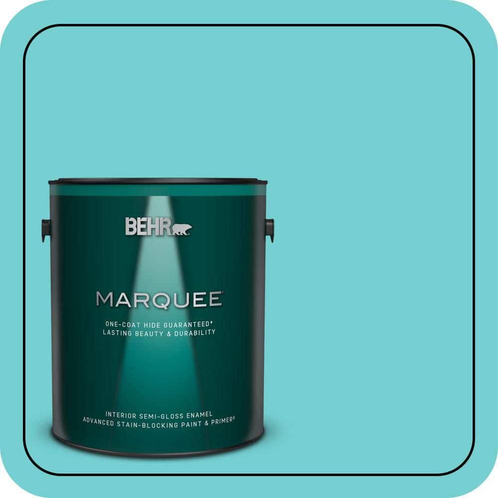 1 gal. #P460-3 Soft Turquoise Semi-Gloss Enamel Interior Paint & Primer price history on PriceWatchPro
