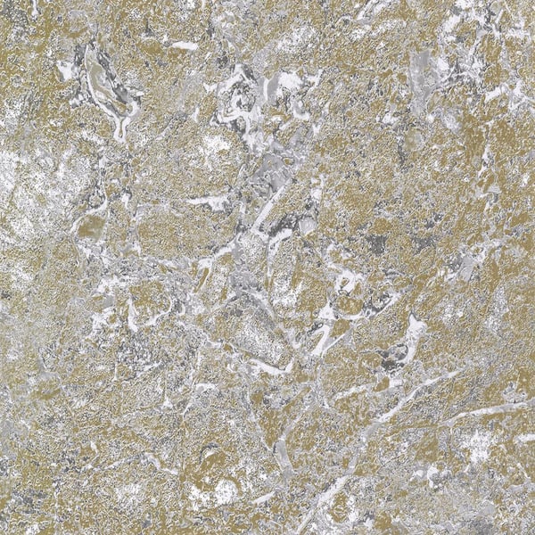 Fablon 157.48 in. x 17.71 in. Marble Gold Adhesive Film (Set of 2)