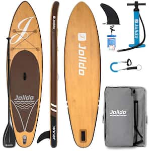 SUP Inflatable Paddle Board, Stand Up Paddle Board Ultra-Light Paddle Board for Adults Youth, Brown