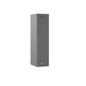 Designer Series Melvern Storm Gray Shaker Assembled Wall Kitchen Cabinet (9 in. x 36 in. x 12 in.)