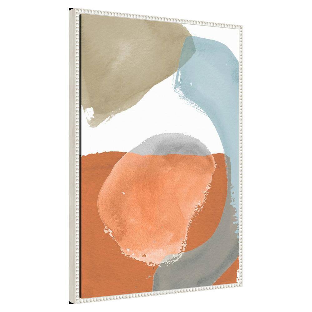 Pastel Abstract Nature Vistas Canvas with Beaded Frame