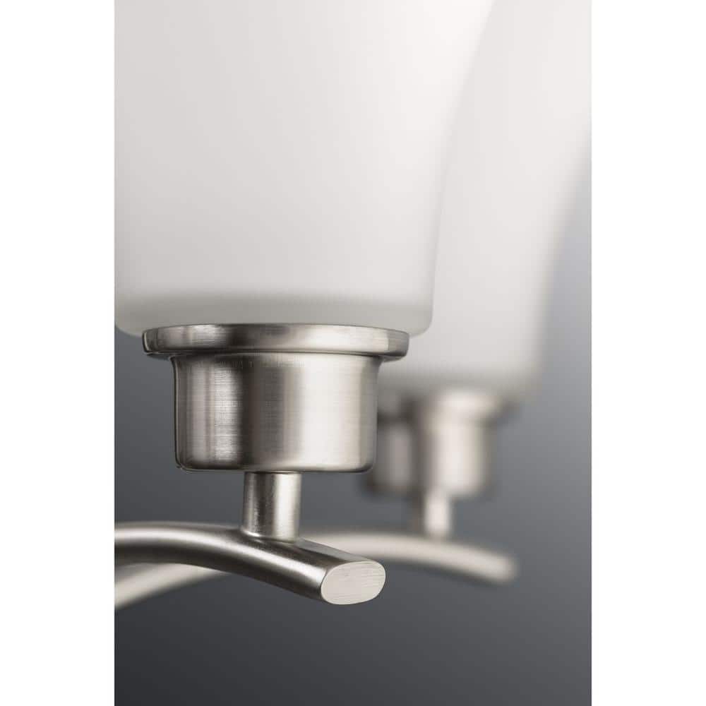 Brushed Nickel 9.5" Wall Sconce with Etched Glass Shade