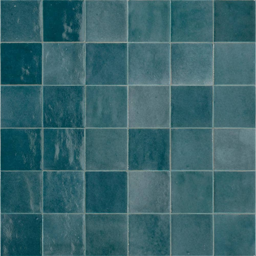 Zellige Perollio 4 in. x 4 in. Glazed Ceramic Wall Sample Tile -  Marazzi, 0000HDSAMZL05