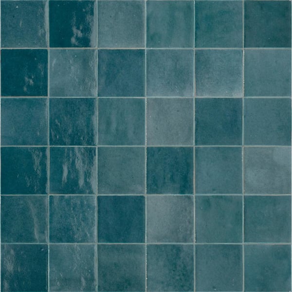 Marazzi Zellige Perollio 4 in. x 4 in. Glazed Ceramic Wall Sample Tile