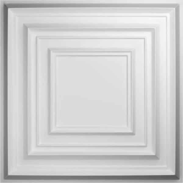 Ekena Millwork 1 in. x 19-1/2 in. x 19-1/2 in. Multiplex EnduraWall PVC Decorative 3D Wall Panel, White, (20-Pack for 53.49 sq. ft.)