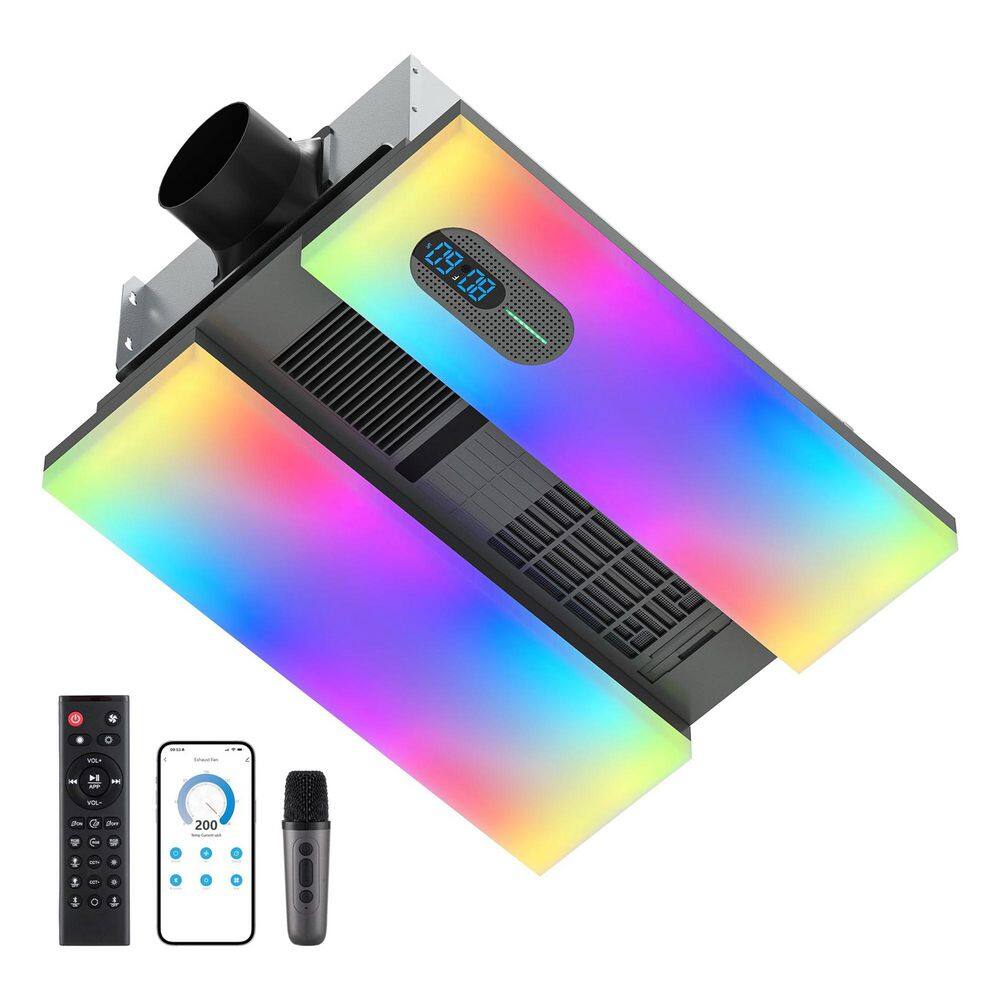 Bathroom Exhaust Fan with Heater, Bluetooth Speaker, Odor Humidity Sensors, 230 CFM Quiet RGB LED Lighting, 1 Piece price history on PriceWatchPro