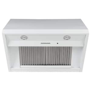 30 in. Wall Mount Range Hood with Light in Matte White