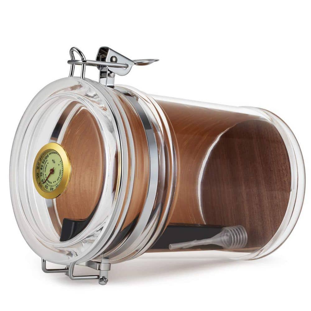 8.1 in. W x 5.2 in. H Clear Acrylic Material Cigar Humidor with ...