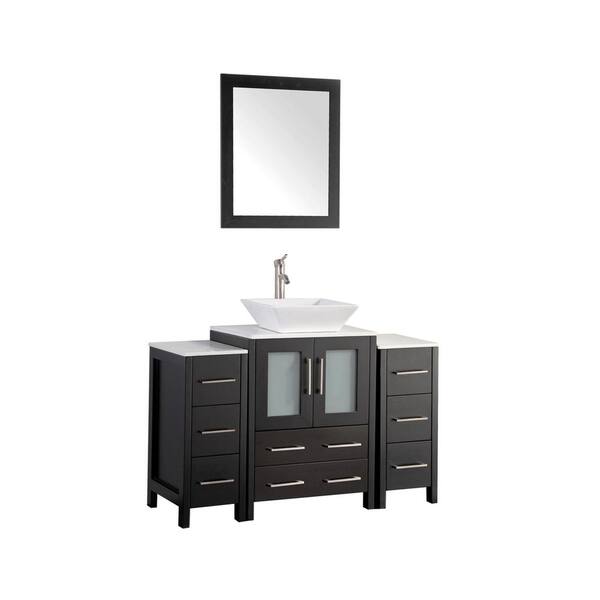 Vanity Art Ravenna 48 in. W Bathroom Vanity in Espresso with Single ...
