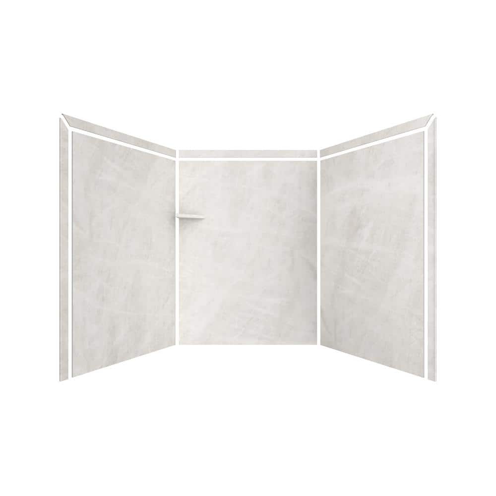 Dune 60" x 60" x 80" Alcove Shower Kit with Corner Shelf