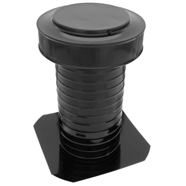 null 7 in. Dia Keepa Vent an Aluminum Static Roof Vent for Flat Roofs in Black
