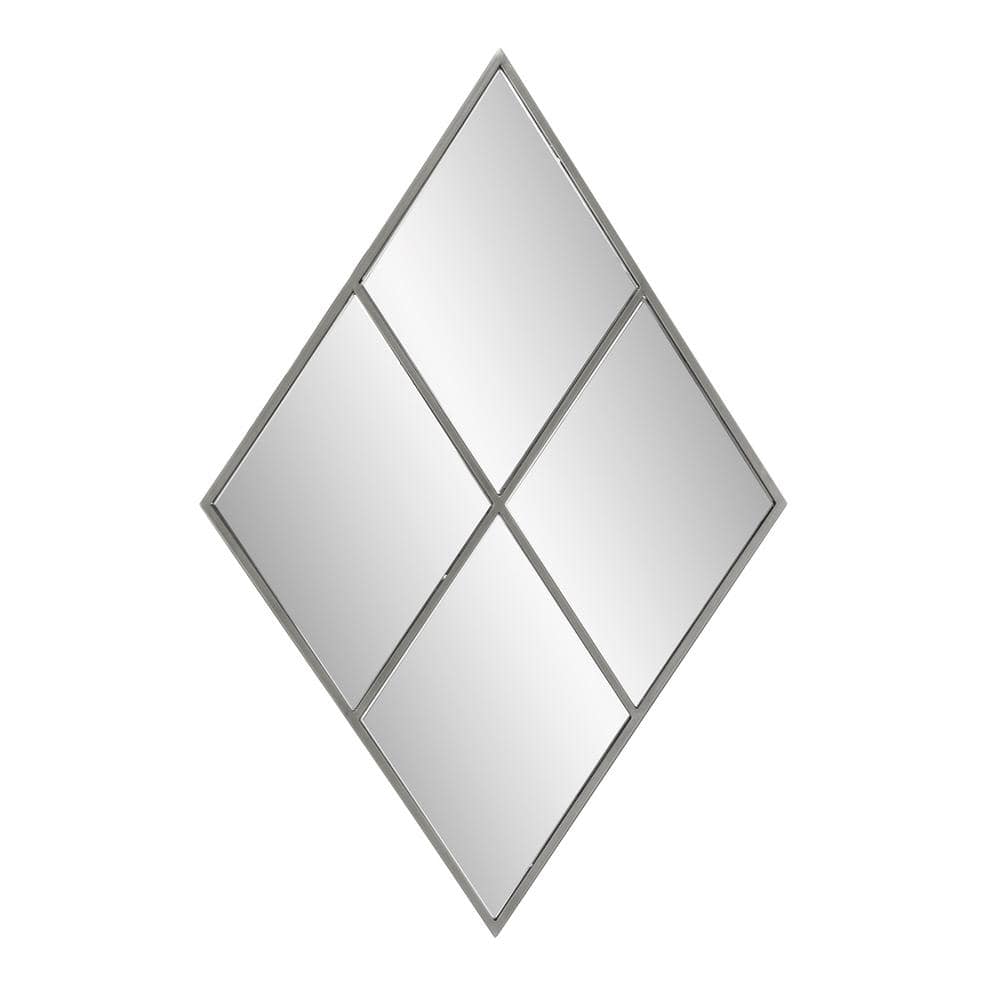 Diamond Windowpane 35 in. x 23 in. Modern Irregular Framed Wall Mirror price history on PriceWatchPro