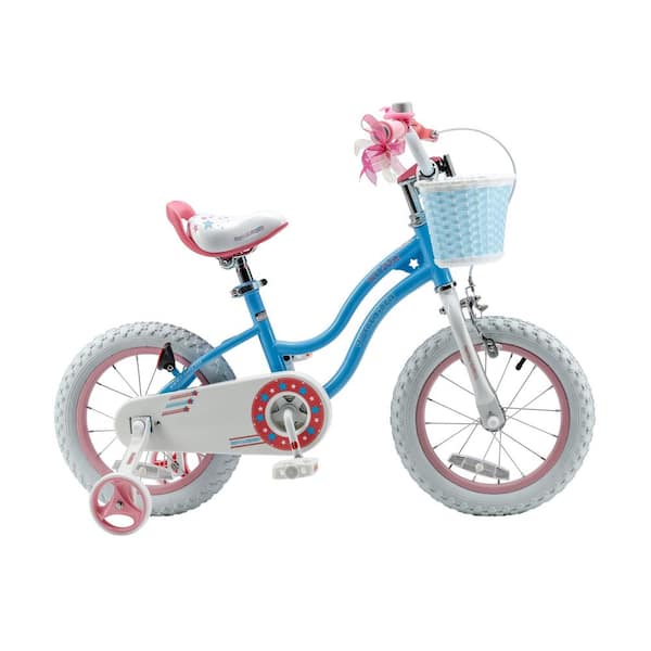 Royalbaby 16 in.Stargirl Girl's Bike with Training Wheels and basket, Wheels in Blue