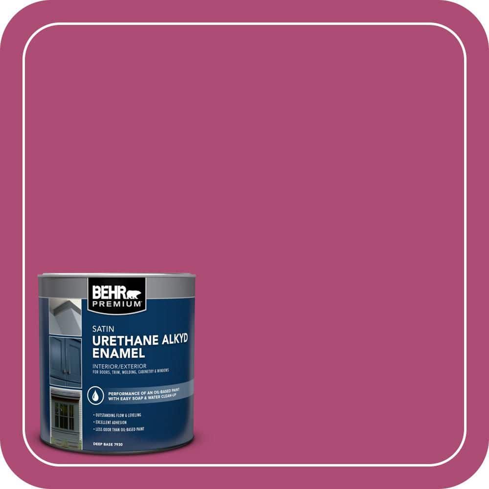 BEHR PREMIUM 1 qt. #100B-7 Hot Pink Satin Enamel Urethane Alkyd