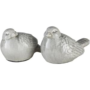 Ageo Ceramic 2-Piece Bird Sculpture Set