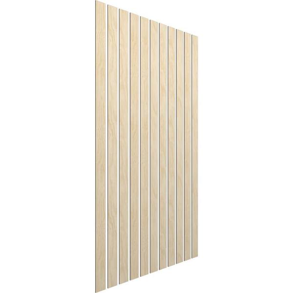 Ekena Millwork 94in H x1/4in T Adjustable Wood Slat Wall Panel Kit w