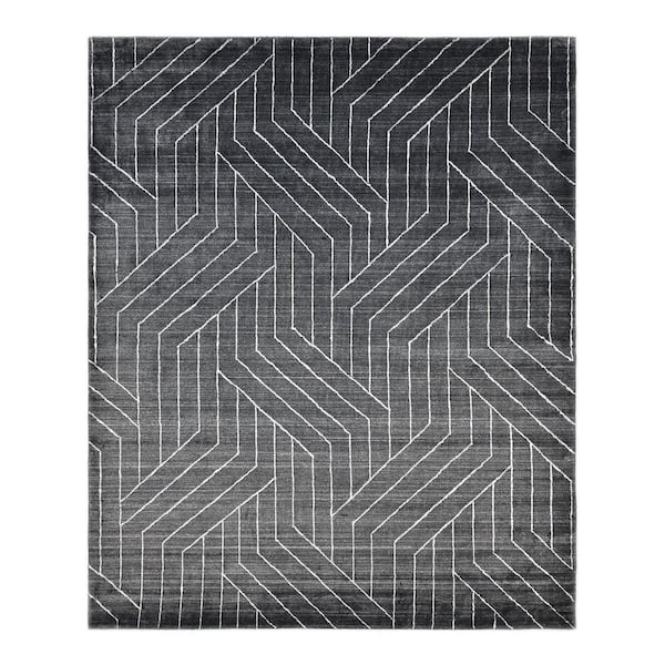 Red 8 ft. x 10 ft. Shaggy Handmade Bohemian Area Rug
