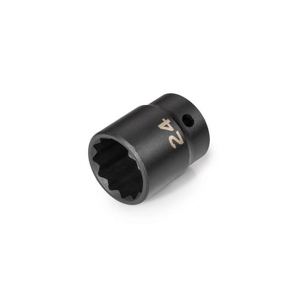 TEKTON 1/2 in. Drive x 24 mm 12-Point Impact Socket