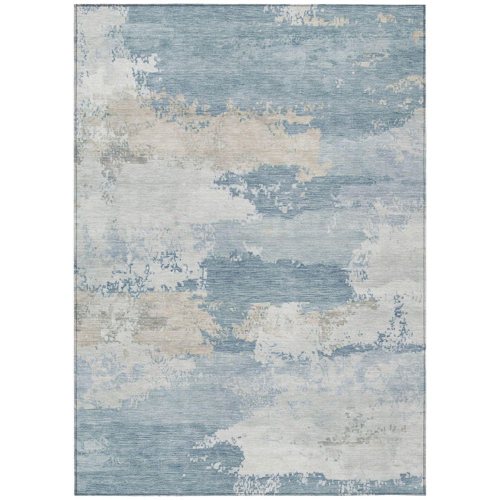 Chantille Machine Washable Indoor/Outdoor Abstract ACN2372 Sky 8 ft. x 10 ft. Area Rug price history on PriceWatchPro