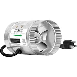 4 in. 100 CFM Inline Duct Fan with 5.5 ft. Grounded Power Cord