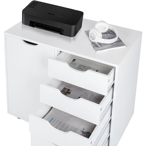 Makeup Storage Cabinet by Naomi Home-Color:White,Size:9 Drawer, Size: 9 Drawer/White