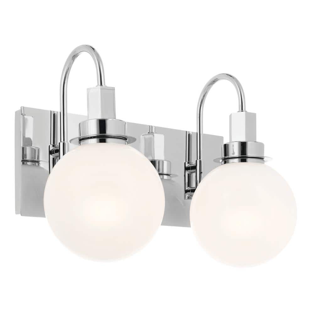 KICHLER Hex 14.25 in. 2Light Chrome Modern Bathroom Vanity Light with