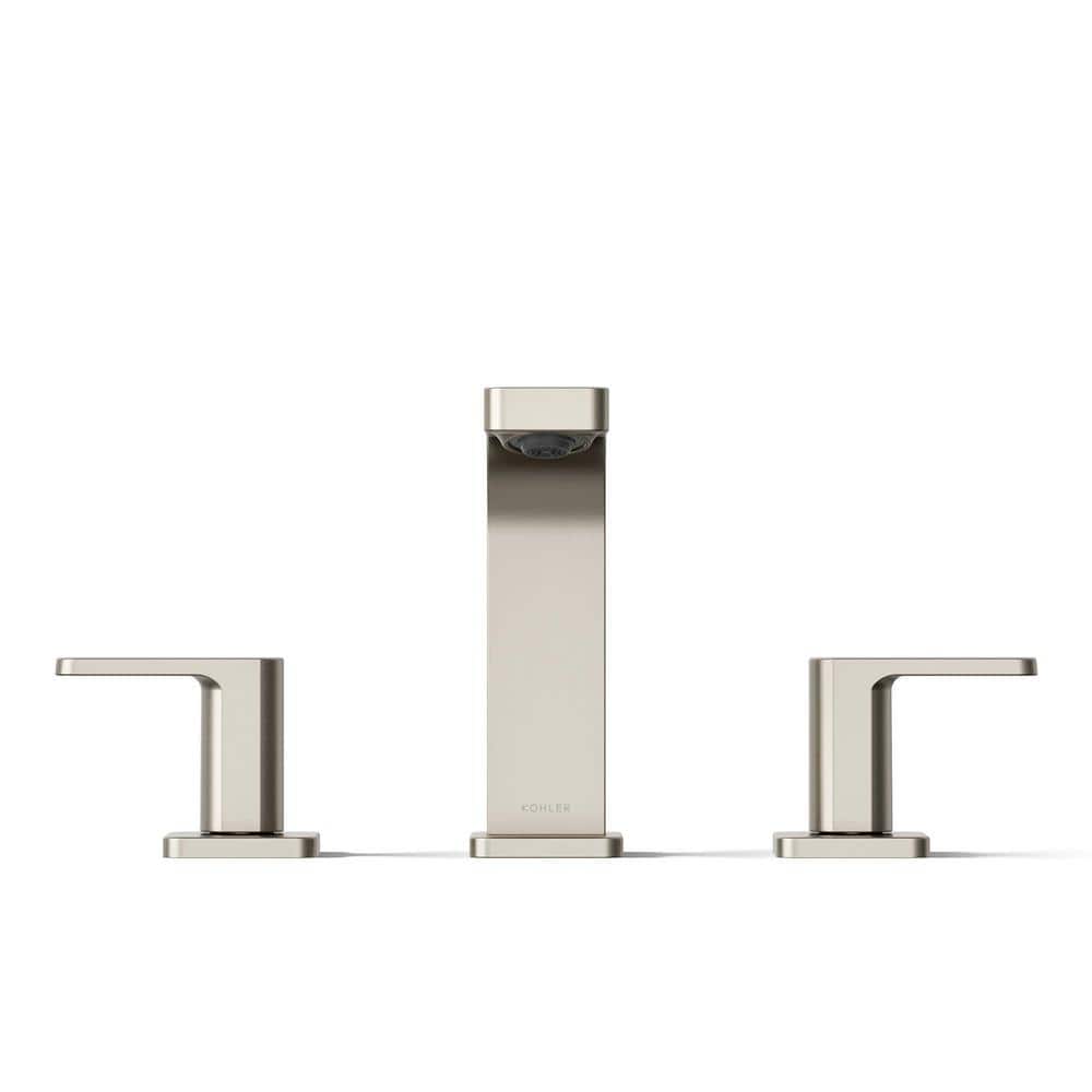 Parallel Chic 24" Vibrant Brushed Nickel Widespread Bathroom Faucet