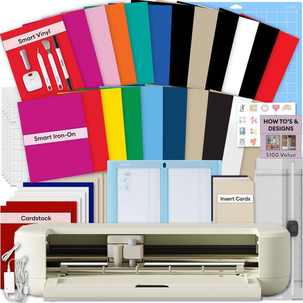 Explore 5 Smart Cutting Machine Craft Bundle with Rainbow Vinyl, Iron-On, Tools, Cardstock & Printable Vinyl price history on PriceWatchPro