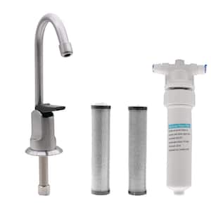 6 in. Touch-Flo Style Cold Water Dispenser Faucet Kit with In-line Filter and 2-Pack Cartridges, Satin Nickel