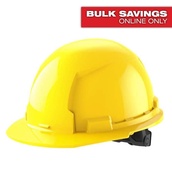 Milwaukee BOLT Yellow Type 1 Class E Front Brim Non-Vented Hard Hat with 6-Point Ratcheting Suspension