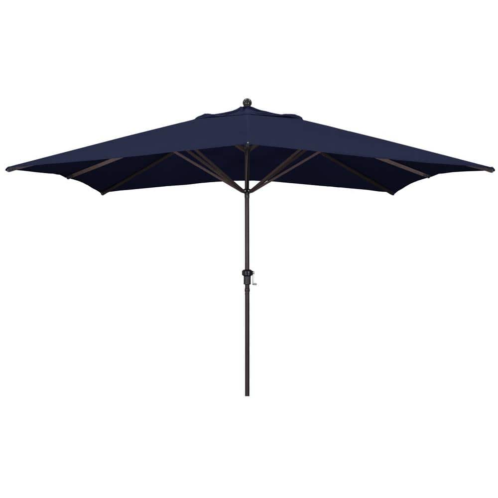 California Umbrella 11 ft. Bronze Aluminum Pole Aluminum Ribs Crank Lift Outdoor Patio Umbrella in Sunbrella