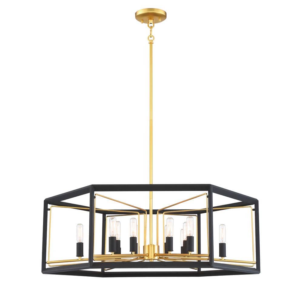 Sable Point 12-Light Sand Black Cage Pendant with Honey Gold Accents price history on PriceWatchPro