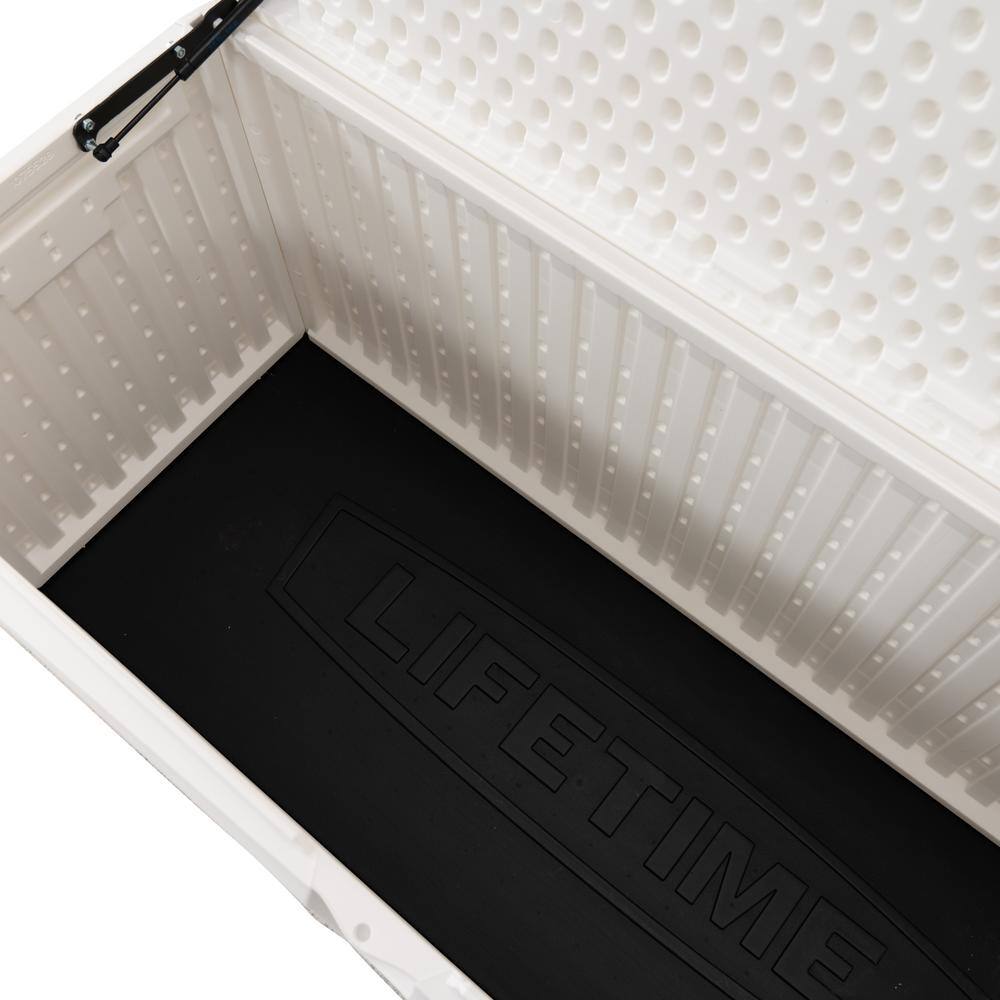 Arctic White Lockable Plastic 130 Gallon Deck Box
