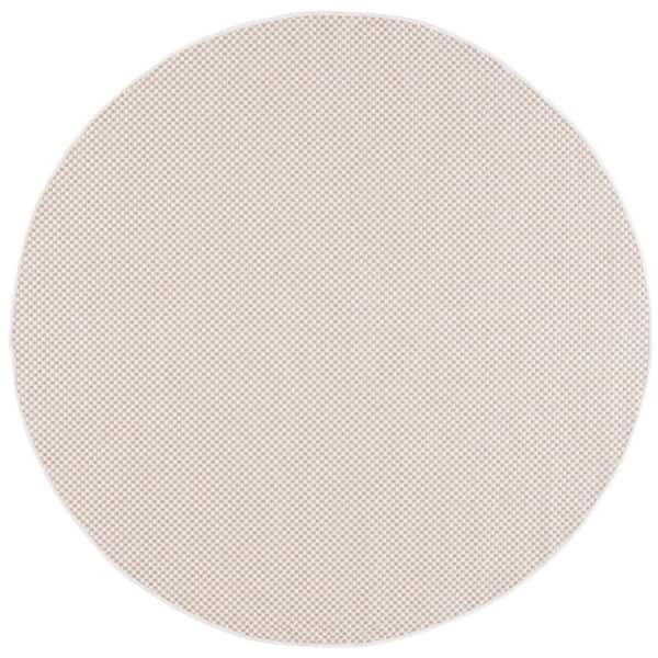 SAFAVIEH Sisal All-Weather Ivory/Natural 7 ft. x 7 ft. Solid Woven Geometric Round Indoor/Outdoor Area Rug