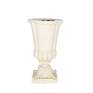 26.5 in H. Aged White Cast Stone Parisian Entrance Urn