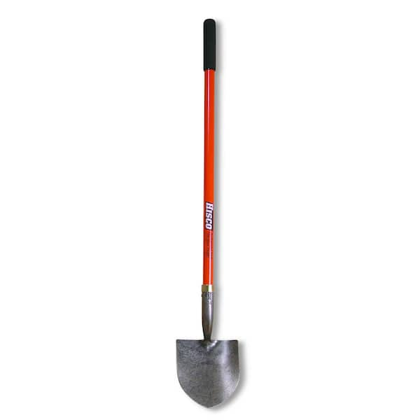 Hisco 14-Gauge Round Point Shovel with 47 in. Fiberglass Handle