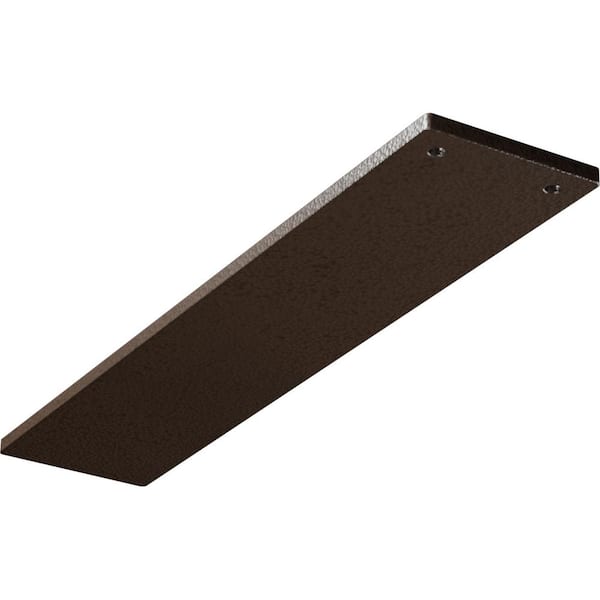 Ekena Millwork 0.25 in. x 3 in. x 14 in. Steel Hammered Brown Logan Bracket
