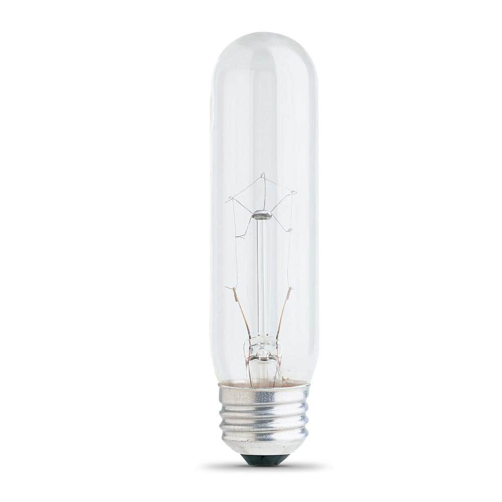 Feit Electric 40-Watt T10 Medium E26 Base Dimmable Incandescent Light Bulb, Soft White 2700K (72-Pack)