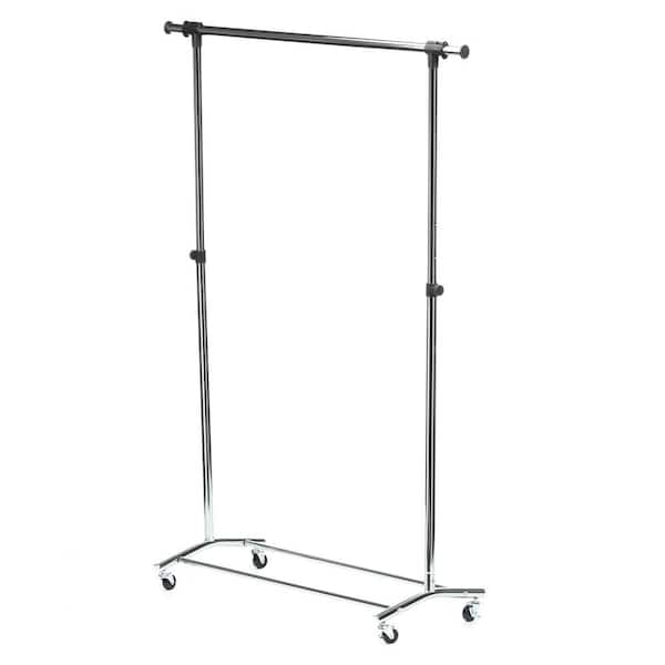 Honey-Can-Do 56.7 in. x 70.5 in. Deluxe Steel Rolling Garment Rack in Chrome