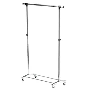 Silver Steel Clothes Rack 56.7 in. W x 70.5 in. H