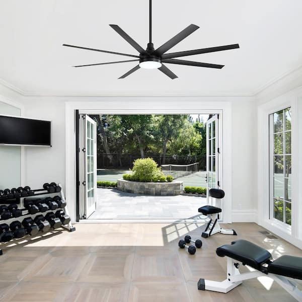 Breezary Archer 72 in. Integrated LED Black Windmill Ceiling Fan